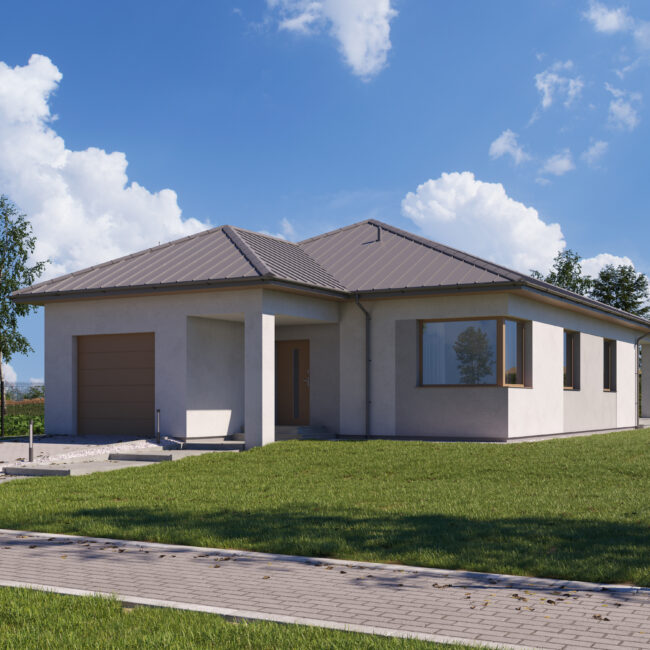 Wizualizacja domu jednorodzinnego Bielawy (Bydgoszcz) | AMP Investment