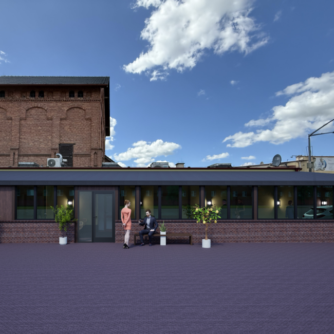 Wizualizacja rozbudowy restauracji | AMP Investment