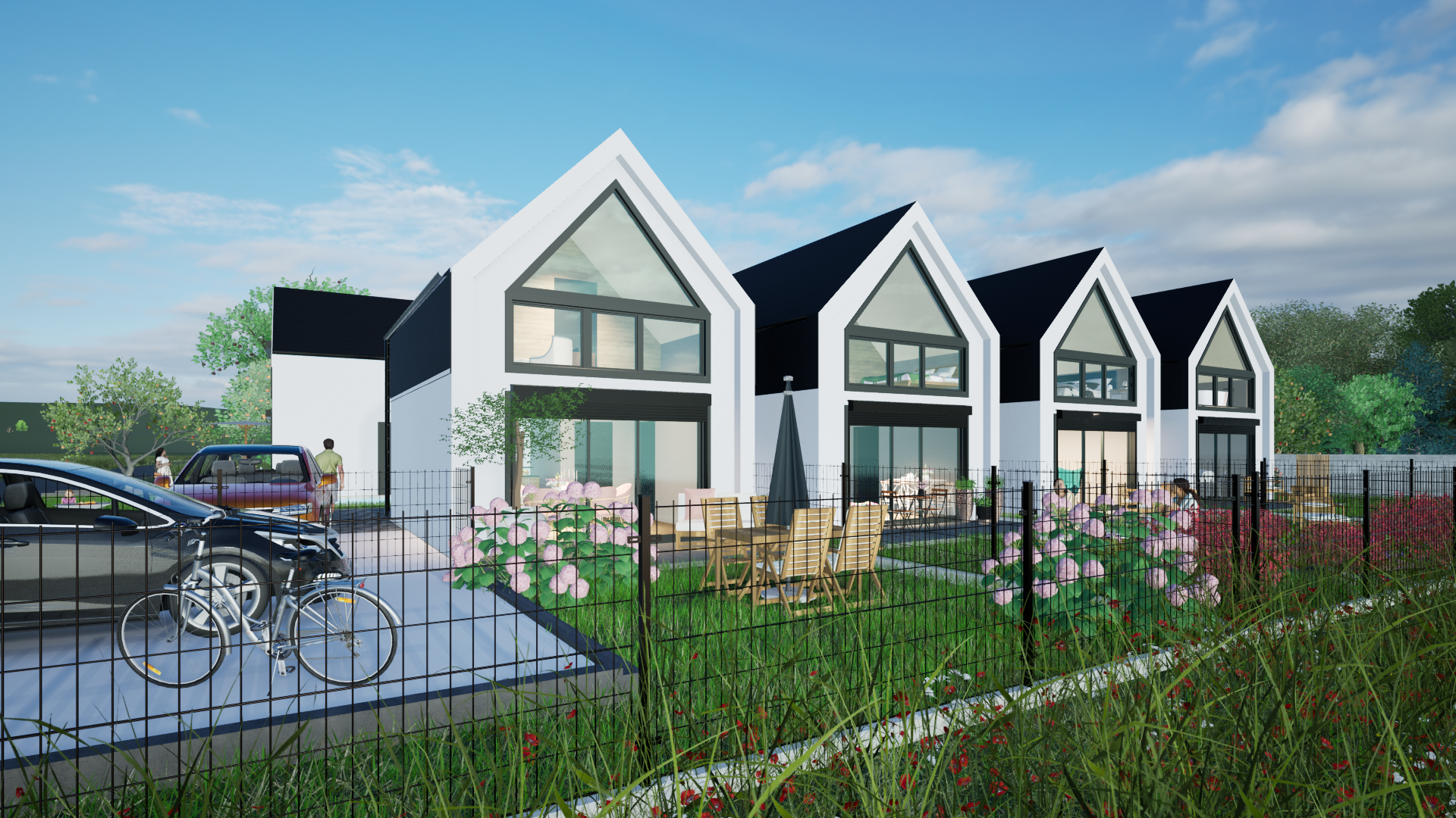 Wizualizacja domków letniskowych w Sarbinowie | AMP Investment