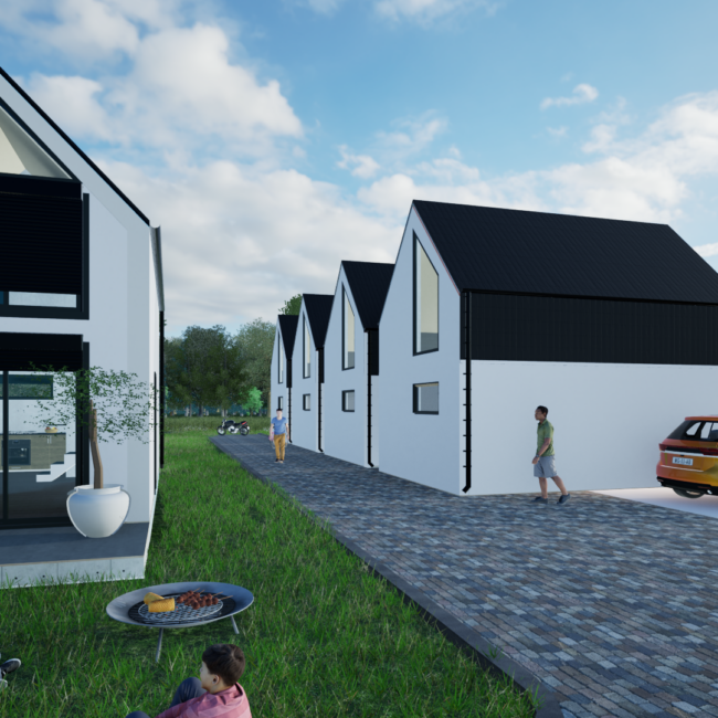 Wizualizacja domków letniskowych w Sarbinowie | AMP Investment
