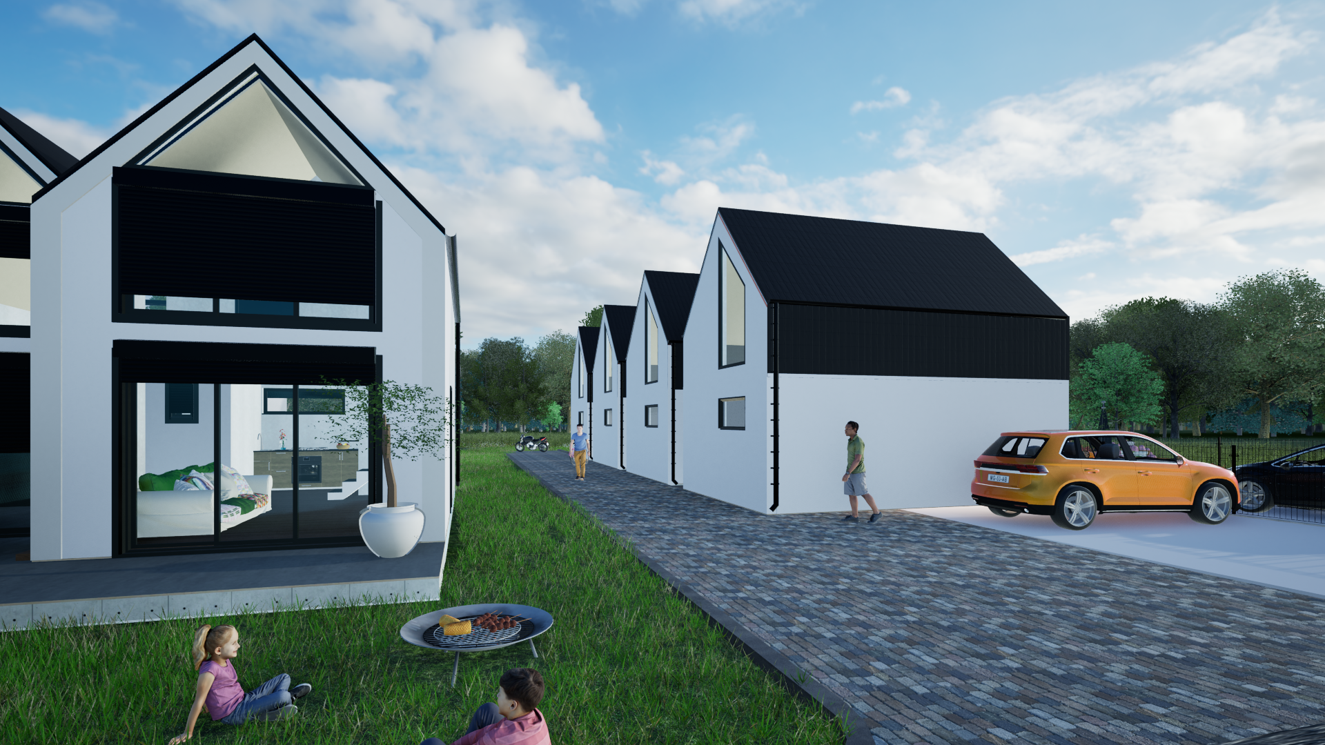 Wizualizacja domków letniskowych w Sarbinowie | AMP Investment