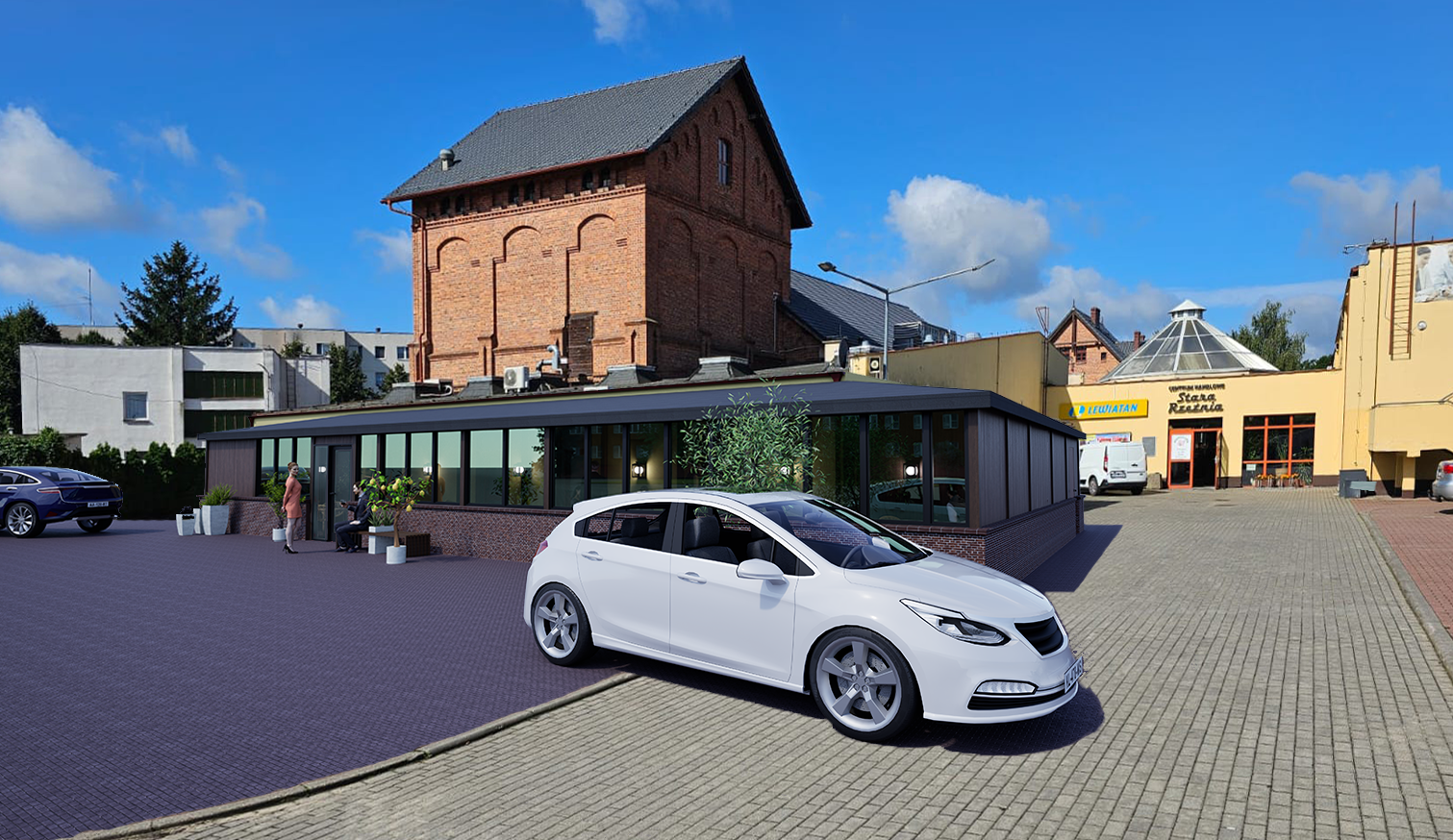 Wizualizacja rozbudowy restauracji | AMP Investment